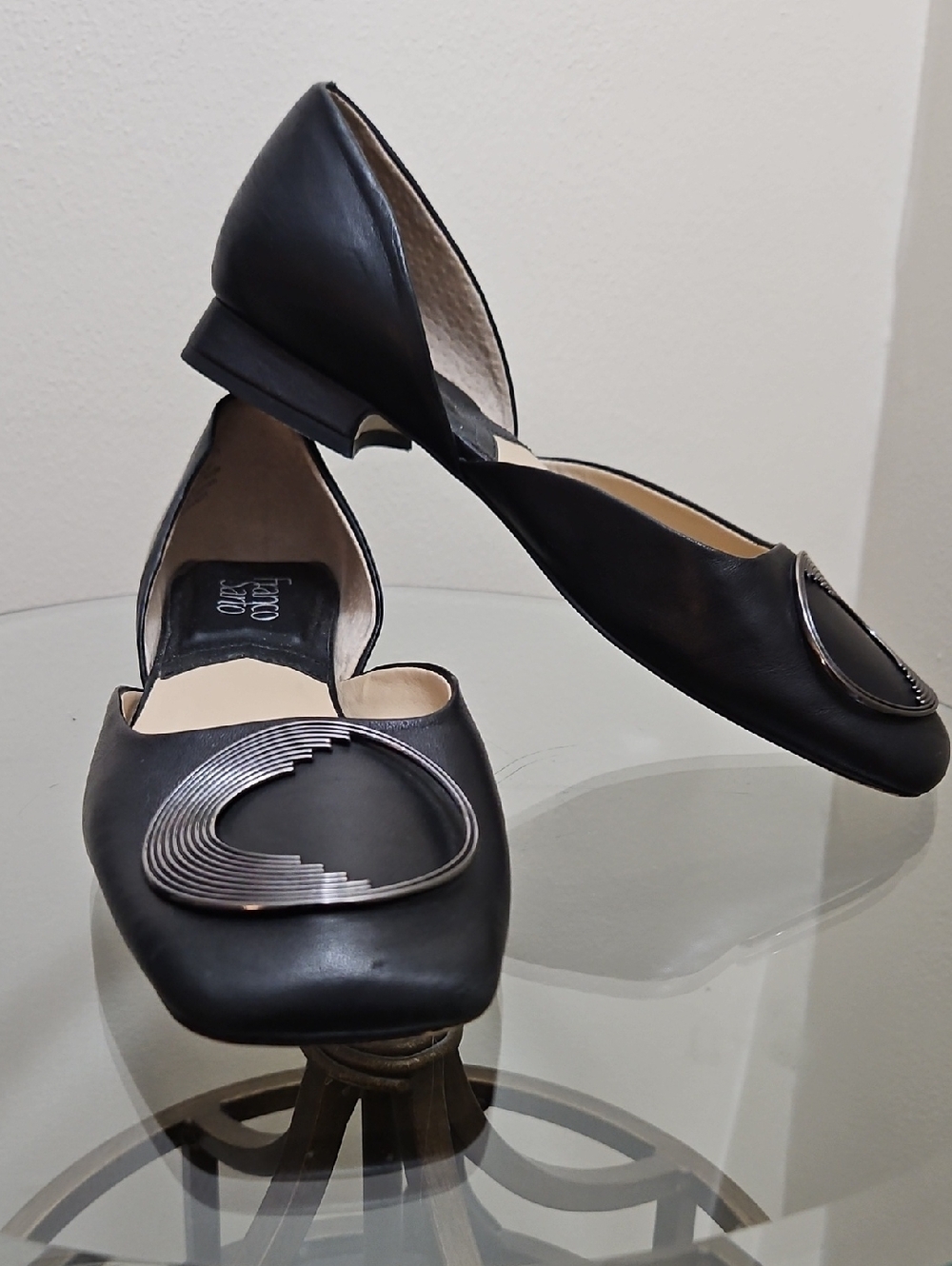 Franco Sarto Branza D'Orsay Flats with Decorative Metal Accent